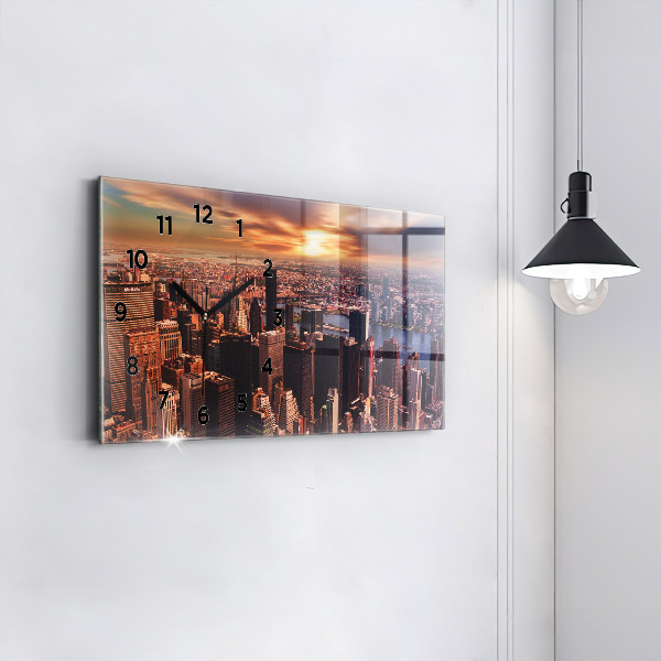 Vízszintes üvegóra Panoráma a város nyugati felére