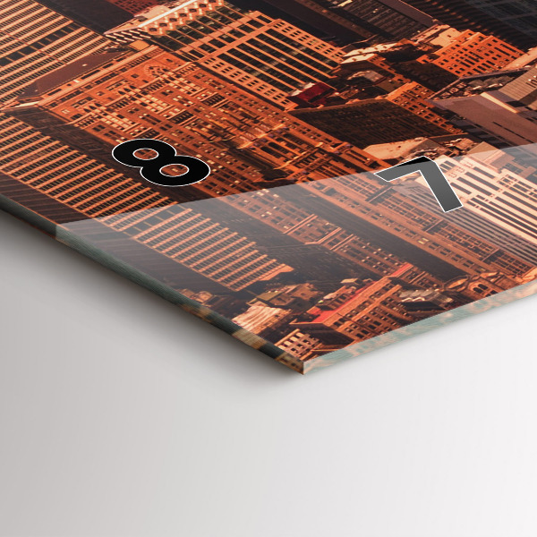 Vízszintes üvegóra Panoráma a város nyugati felére