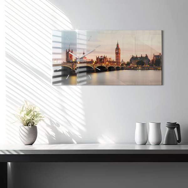 Vízszintes üvegóra Big Ben London panoráma