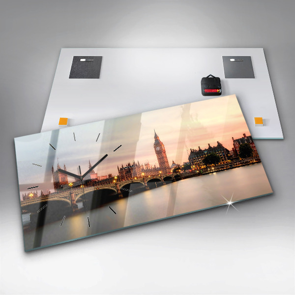 Vízszintes üvegóra Big Ben London panoráma