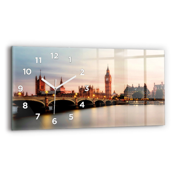 Vízszintes üvegóra Big Ben London panoráma