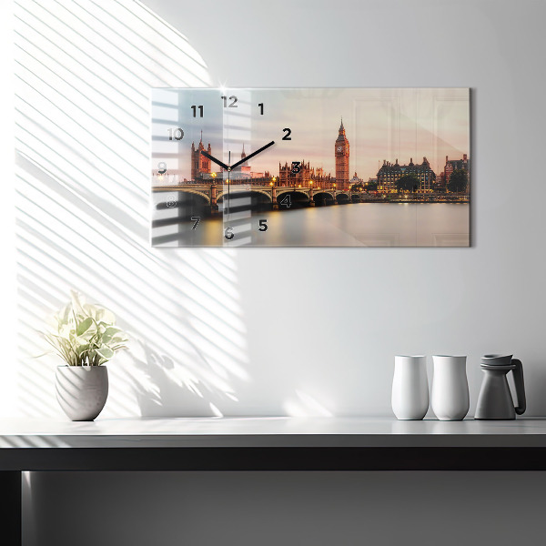 Vízszintes üvegóra Big Ben London panoráma