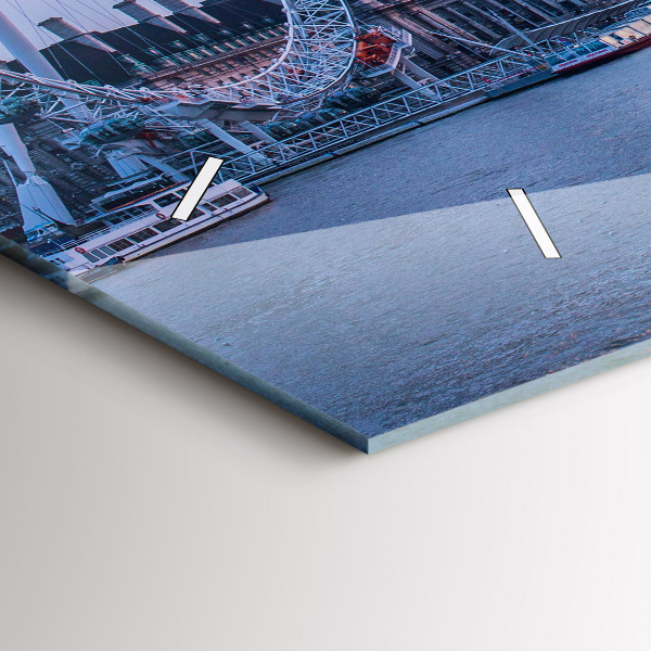 Vízszintes üvegóra London Eye városi panoráma