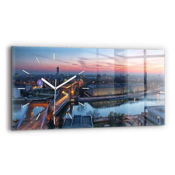 Vízszintes üvegóra Wroclaw egy drónból