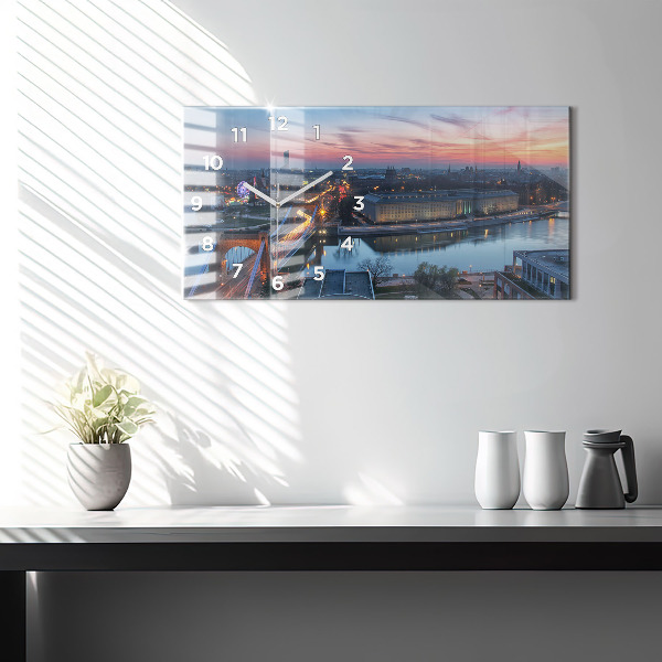 Vízszintes üvegóra Wroclaw egy drónból