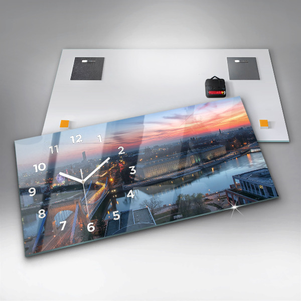 Vízszintes üvegóra Wroclaw egy drónból