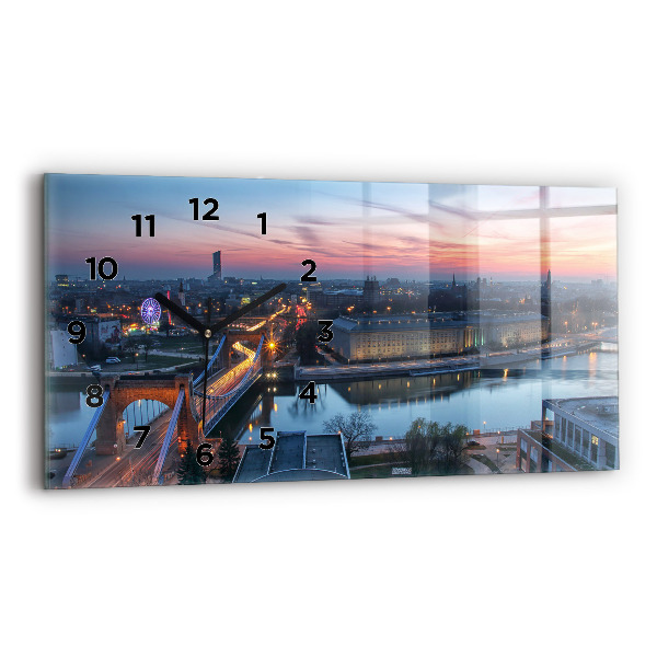 Vízszintes üvegóra Wroclaw egy drónból