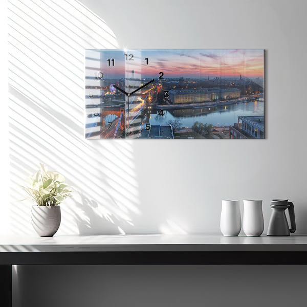 Vízszintes üvegóra Wroclaw egy drónból