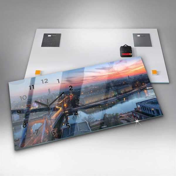 Vízszintes üvegóra Wroclaw egy drónból