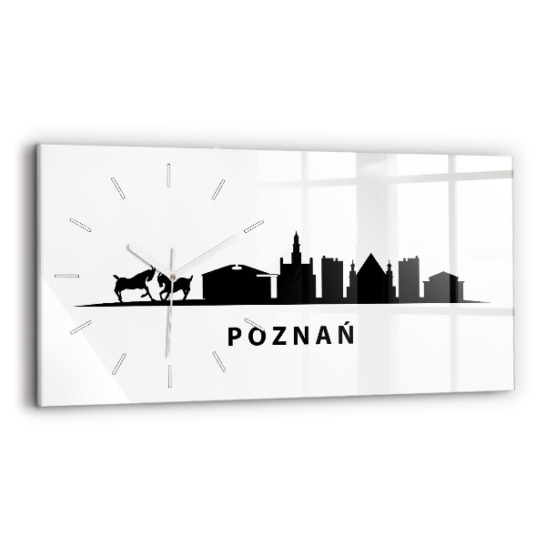 Vízszintes üvegóra Poznani panoráma grafika