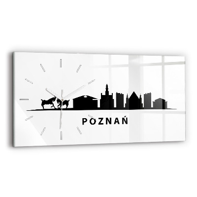 Vízszintes üvegóra Poznani panoráma grafika
