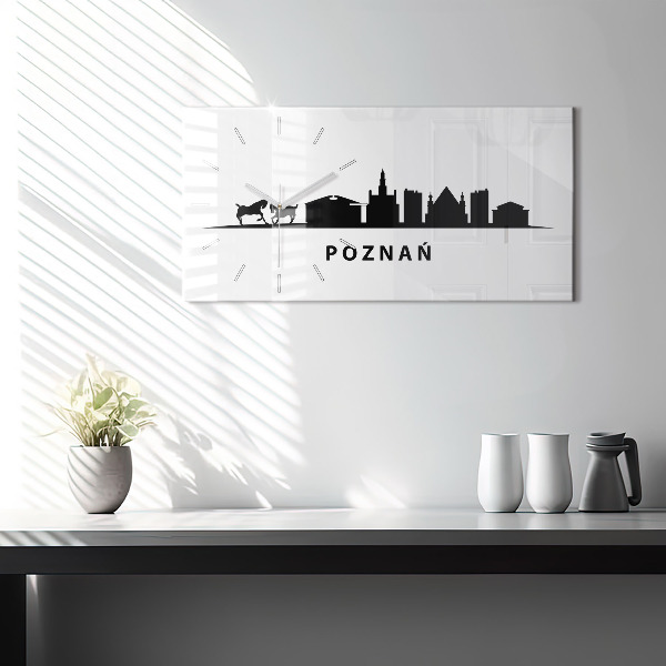 Vízszintes üvegóra Poznani panoráma grafika