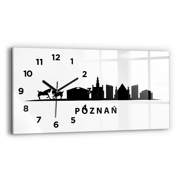 Vízszintes üvegóra Poznani panoráma grafika