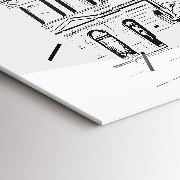 Vízszintes üvegóra Poznań város illusztrációja