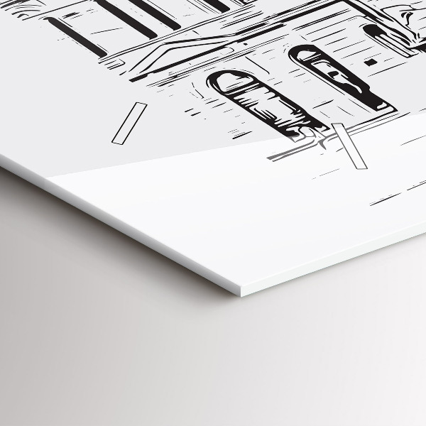 Vízszintes üvegóra Poznań város illusztrációja