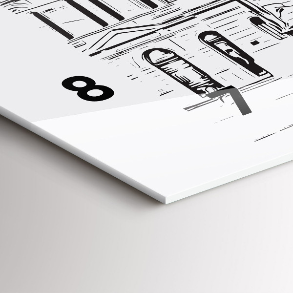 Vízszintes üvegóra Poznań város illusztrációja