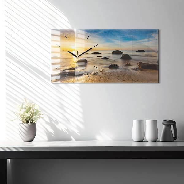 Vízszintes üvegóra Napkelte Balti-tenger