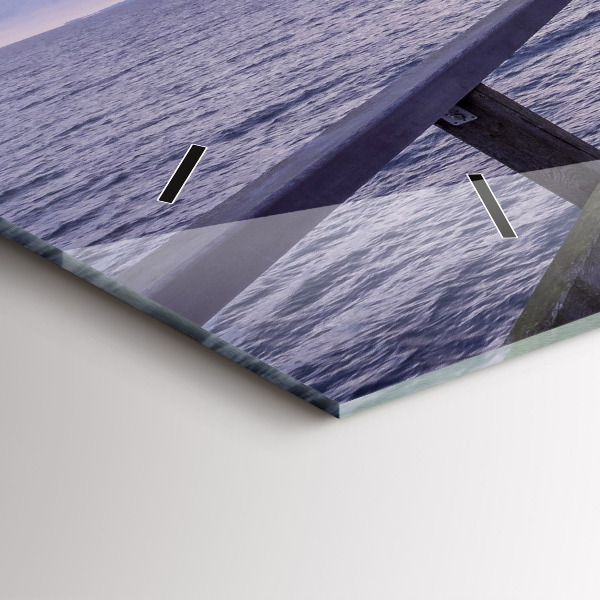 Vízszintes üvegóra Móló a Balti-tengeren