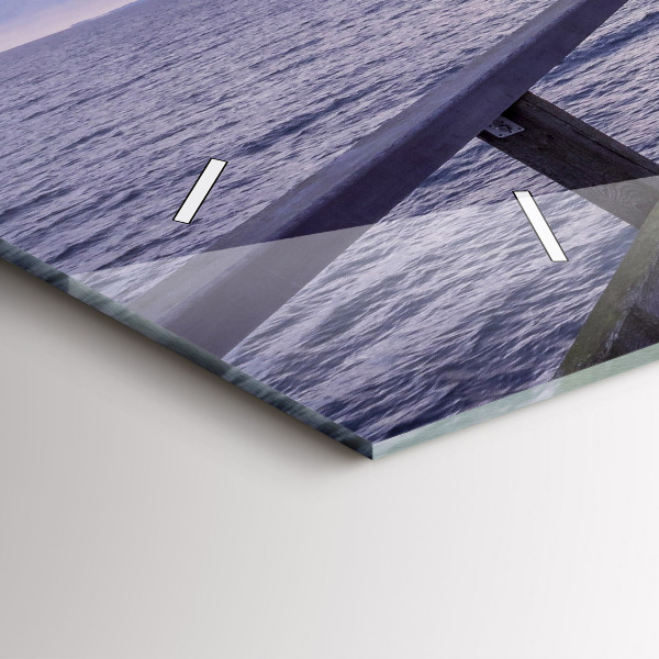 Vízszintes üvegóra Móló a Balti-tengeren