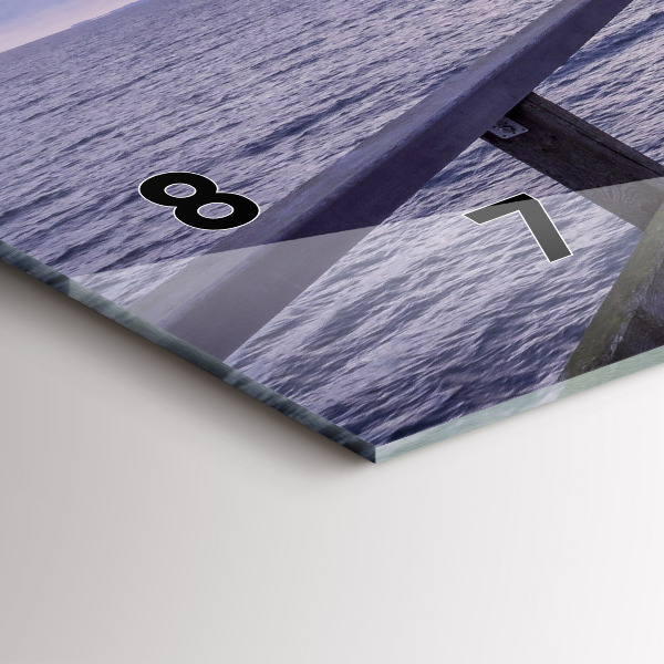 Vízszintes üvegóra Móló a Balti-tengeren