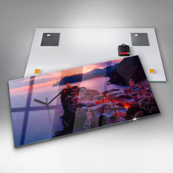 Vízszintes üvegóra Emlékek felirat