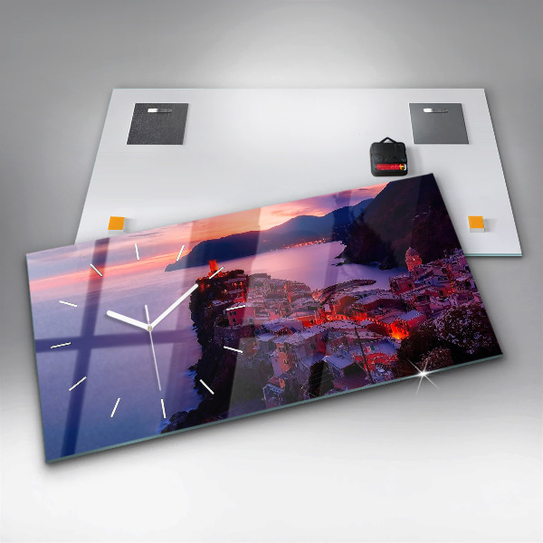 Vízszintes üvegóra Emlékek felirat