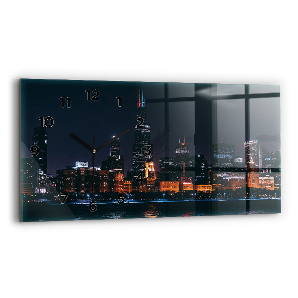Vízszintes üvegóra Chicago városkép