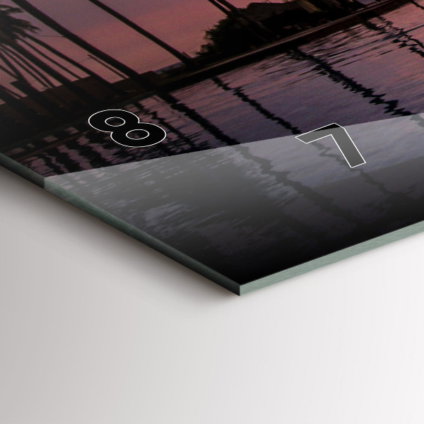 Vízszintes üvegóra Pálmafák Hawaii-on