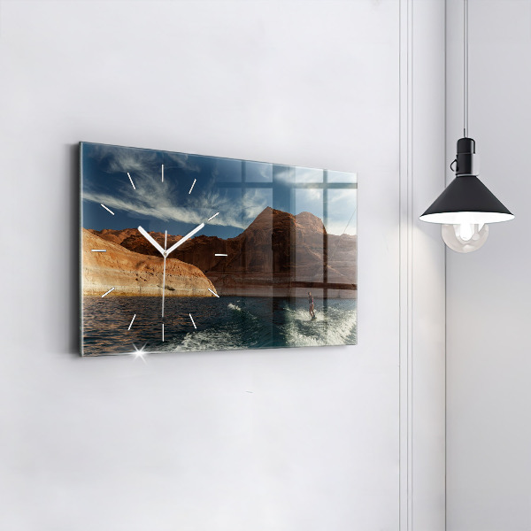 Vízszintes üvegóra Személy vízisí