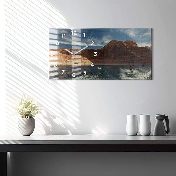 Vízszintes üvegóra Személy vízisí