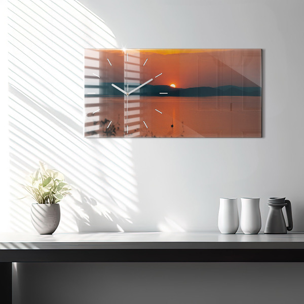 Vízszintes üvegóra Este a Balaton