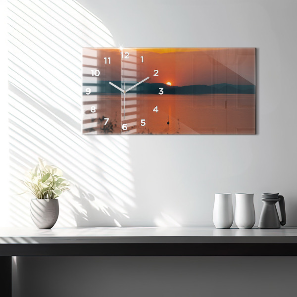 Vízszintes üvegóra Este a Balaton