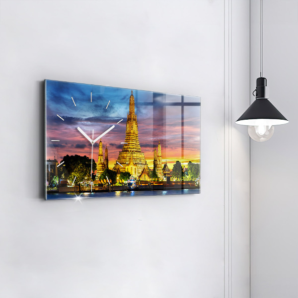 Vízszintes üvegóra Templom Bangkokban