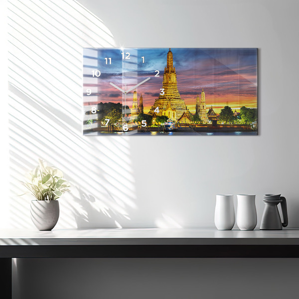 Vízszintes üvegóra Templom Bangkokban