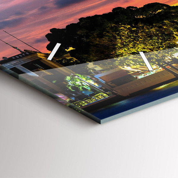 Vízszintes üvegóra Templom Bangkokban