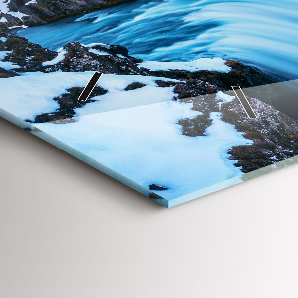 Vízszintes üvegóra Godafoss vízesés Izlandon