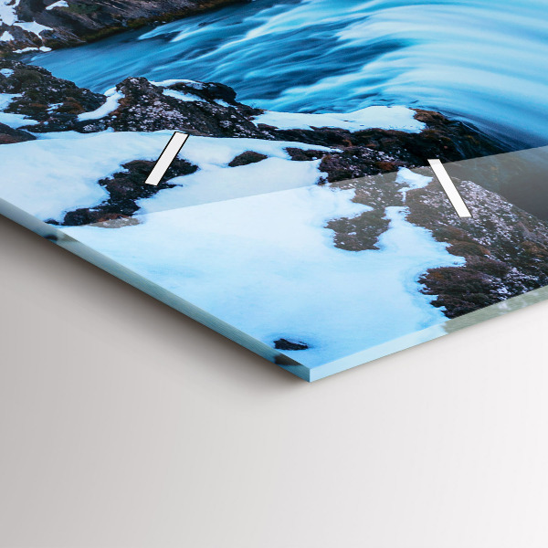 Vízszintes üvegóra Godafoss vízesés Izlandon