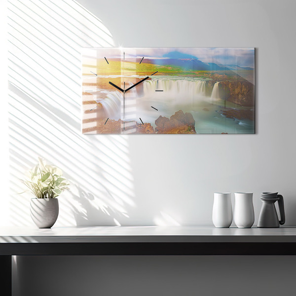 Vízszintes üvegóra Godafoss Izlandon