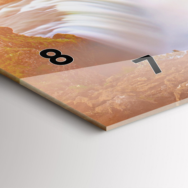 Vízszintes üvegóra Godafoss Izlandon