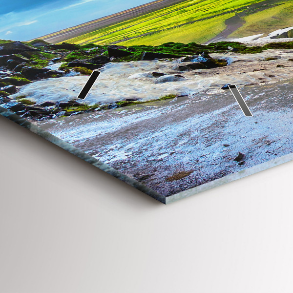 Vízszintes üvegóra Vízesés Izlandon