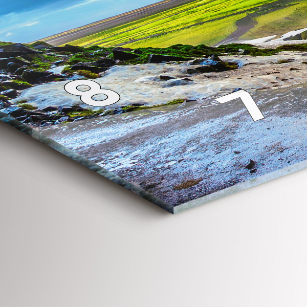 Vízszintes üvegóra Vízesés Izlandon