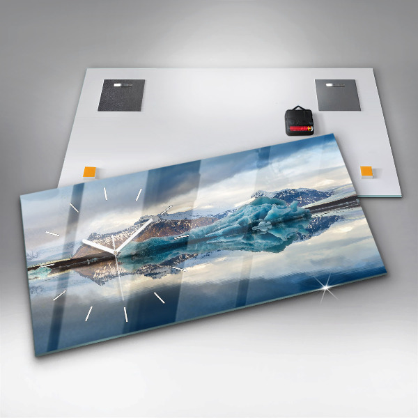 Vízszintes üvegóra Jokulsarlon-tó Izlandon