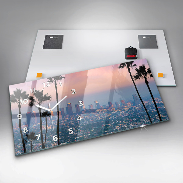 Vízszintes üvegóra Los Angeles-i naplemente