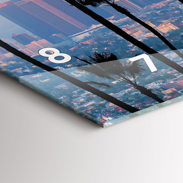 Vízszintes üvegóra Los Angeles-i naplemente