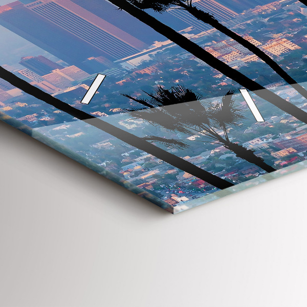 Vízszintes üvegóra Los Angeles-i naplemente