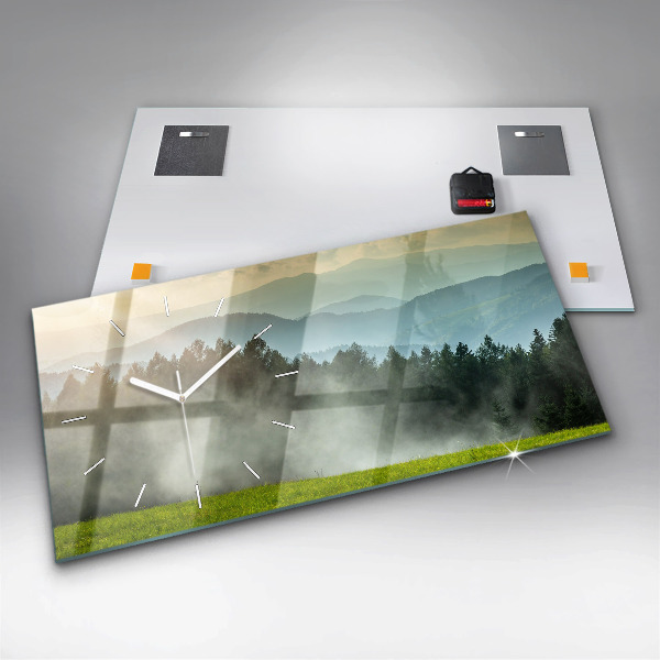 Vízszintes üvegóra Hegyi táj