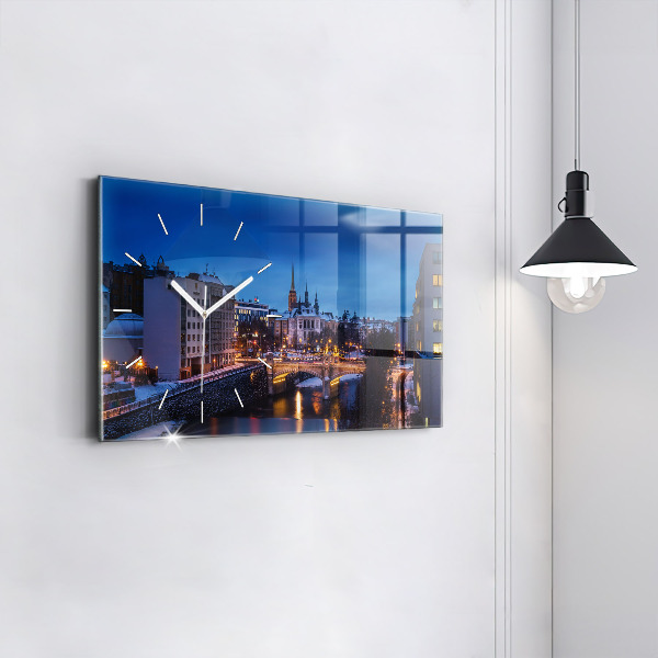 Vízszintes üvegóra Panoráma Pilsen városára