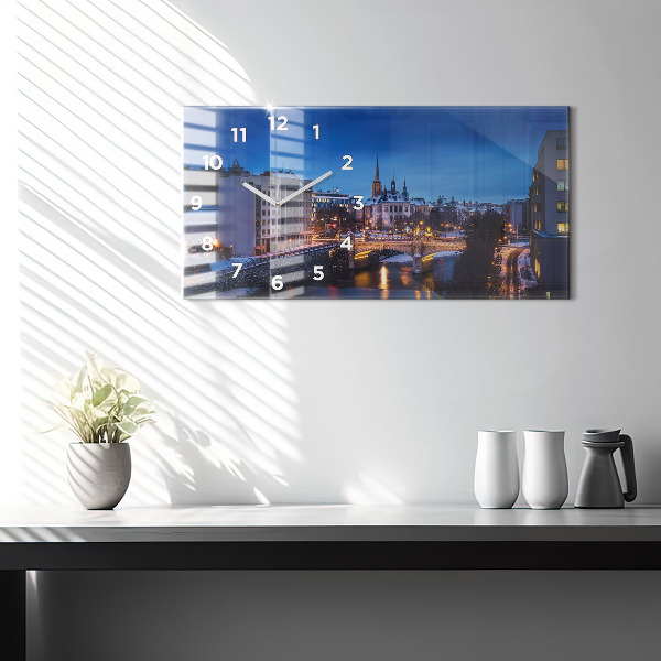 Vízszintes üvegóra Panoráma Pilsen városára