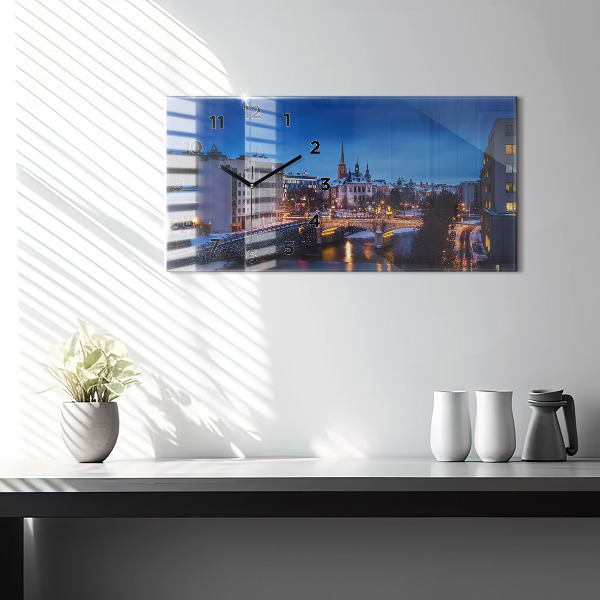 Vízszintes üvegóra Panoráma Pilsen városára