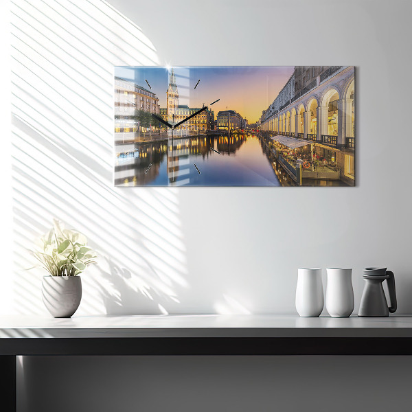 Vízszintes üvegóra Hamburg városháza